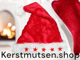 Kerstmuts met led sterren