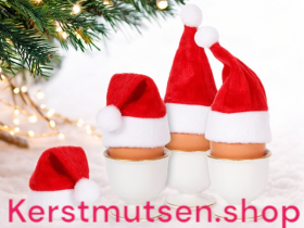 Kerstmuts voor op het ei