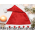 Kerstmuts met led sterren